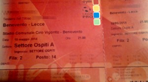 Biglietto Benevento-Lecce