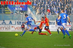 Un'azione di gioco dell'ultimo F. Andria-Lecce
