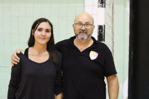 Sara Quarta e Orlando Quarta, dirigenti del Futsal Lecce