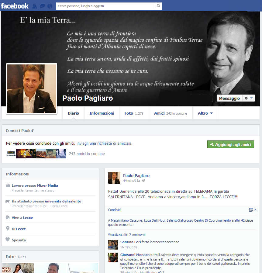 Pagliaro conferma: le dirette del Lecce su TeleRama