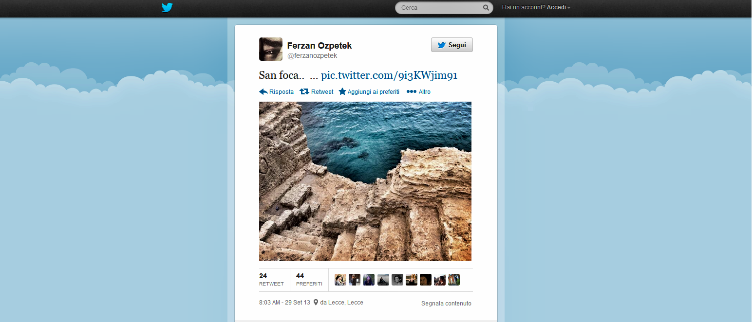 Ozpetek e la foto di S. Foca