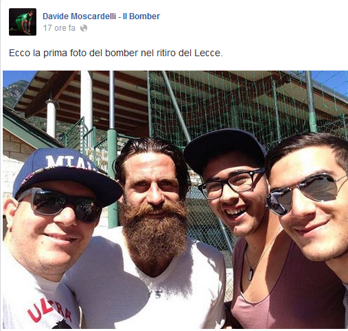 Moscardelli e le foto dal ritiro