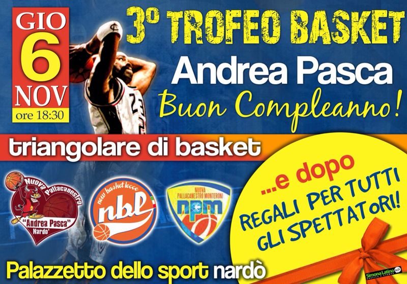 Basket: Nardò, Lecce e Monteroni per Andrea Pasca