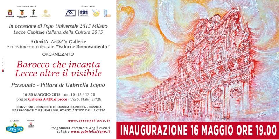 Barocco che incanta, Lecce oltre il visibile: ecco la personale di Gabriella Legno