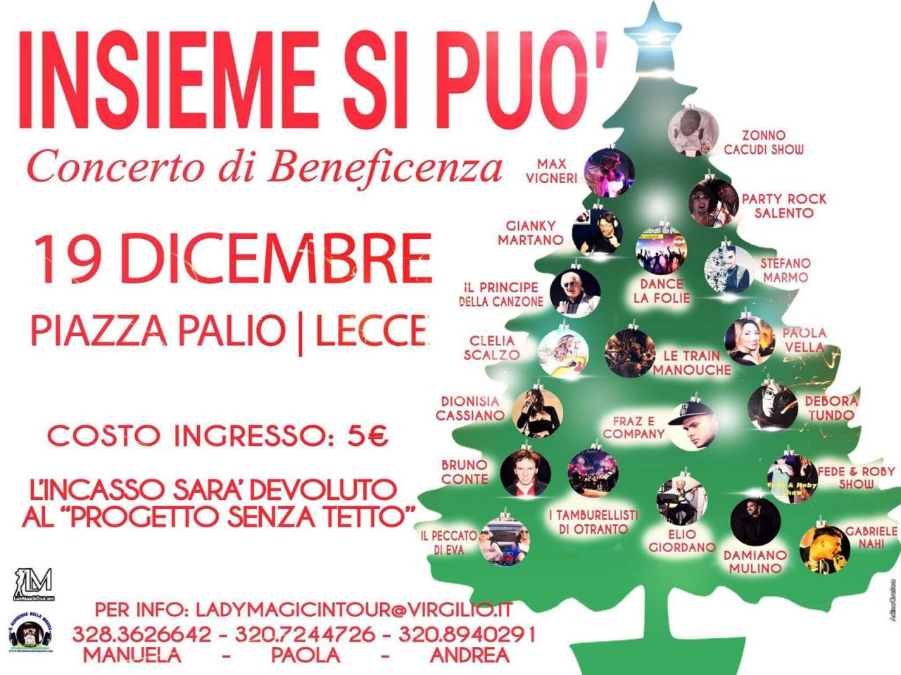 “Insieme si può”: concerto per i senzatetto leccesi