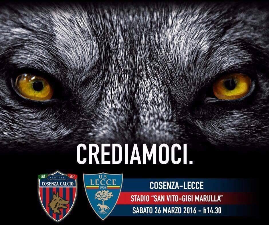 Cosenza-Lecce, niente pienone al “S. Vito”