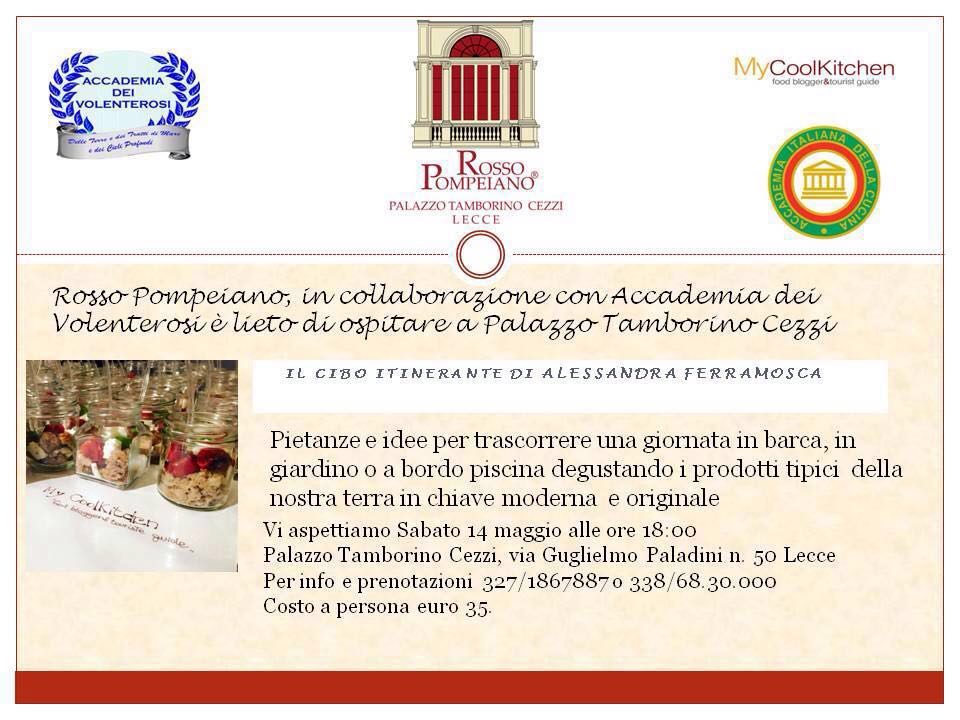 Il cibo itinerante di Alessandra Ferramosca a Palazzo Tamborrino