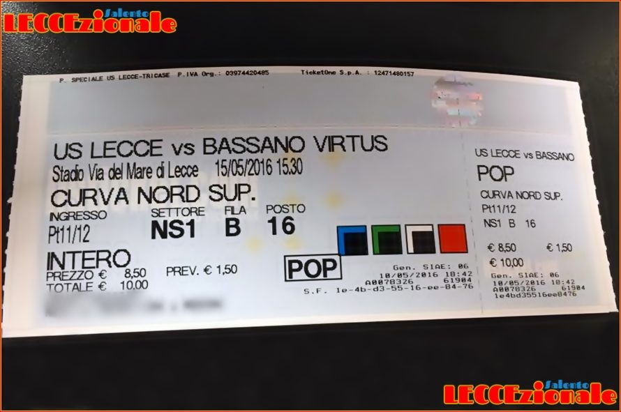 Lecce-Bassano, biglietti venduti già a quota 4.000