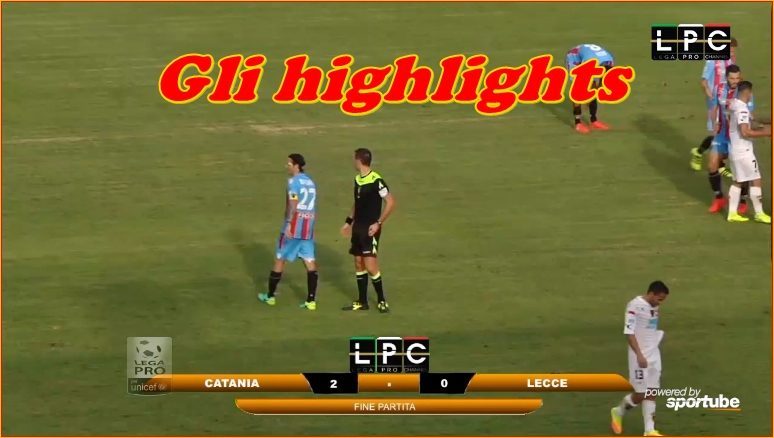 Catania-Lecce 2-0: gli highlights