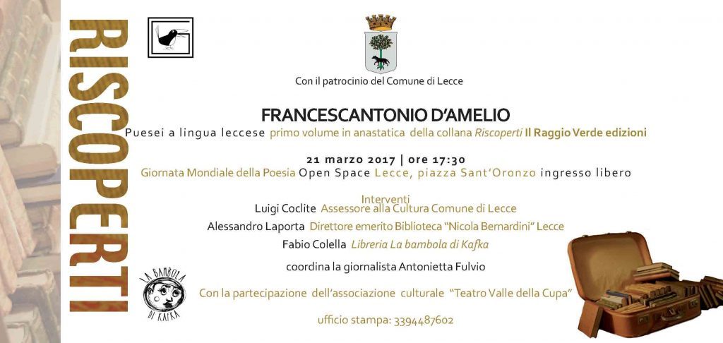 Puesei in leccese, omaggio a Francescantonio D’Amelio