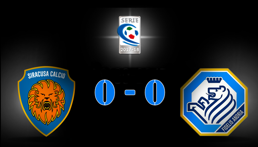 Siracusa-F. Andria 0-0, siciliani a quota 10