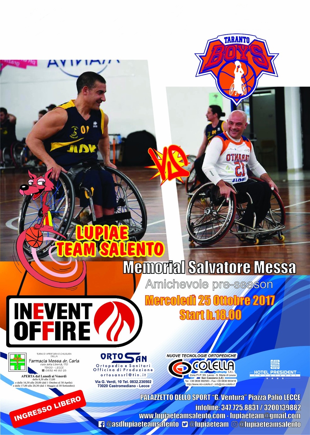 Basket in carrozzina, Memorial “Salvatore Messa”: primo test per la Lupiae Team Salento