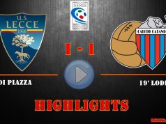 Lecce-Catania 1-1, gli highlights