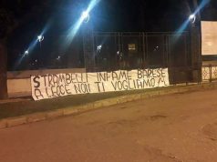 LA FOTO: Gli UL su Strambelli: “Non ti vogliamo” striscione strambelli