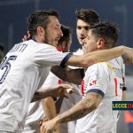 Torromino e Saraniti festeggiano gol a Bisceglie