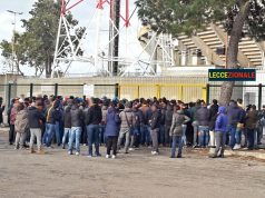 Fine gara caldo col faccia a faccia squadra-Ultrà Lecce