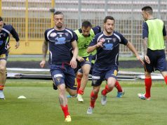 Il Lecce al lavoro nel ritiro di Roma. Torromino in differenziato