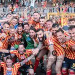 festa Serie B Lecce dei giocatori in campo
