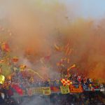 Lecce-Paganese – Curva Nord con fumogeni