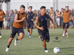 Il Lecce al lavoro pensando al Cittadella allenamento Lecce