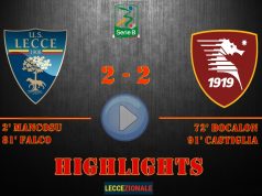 Lecce-Salernitana 2-2, gli highlights