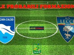 Pescara-Lecce, le probabili formazioni