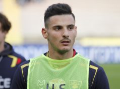 Lecce: Falco, Tabanelli e Venuti si allenano in differenziato