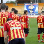 ingresso Lecce in campo vs Perugia
