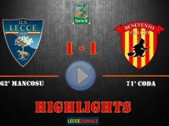 HIGHLIGHTS/ Lecce-Benevento 1-1