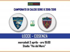 Lecce-Cosenza, le formazioni ufficiali