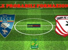 Lecce-Carpi, le probabili formazioni