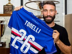 Tegola Samp: infortunio per Tonelli