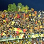 Curva Nord imbandierata vs Salernitana