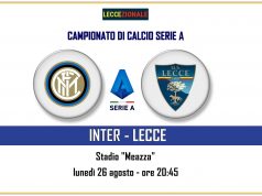 Inter-Lecce, le formazioni ufficiali