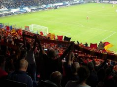 Lo spettacolo dei tifosi del Lecce a Ferrara