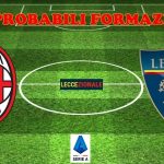 Probabili formazioni Milan-Lecce