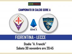 Fiorentina-Lecce, le formazioni ufficiali