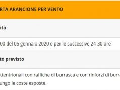 Vento, allerta meteo arancione sul Salento