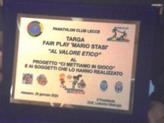 Al progetto “Ci mettiamo in gioco” il Premio “Fair Play – Mario Stasi” al valore etico