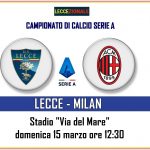 ORARIO Lecce-Milan