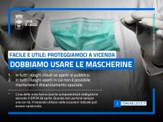 Utilizzo mascherine, l’appello del sindaco