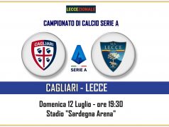 Lecce, a Cagliari con gli stessi 11 che hanno steso la Lazio