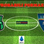 Probabili formazioni Sassuolo-Lecce
