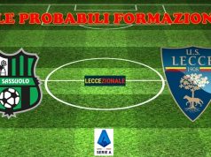 Sassuolo-Lecce, le probabili formazioni
