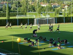 Rifinitura dei giallorossi. In differenziato Babacar, Farias e Rossettini