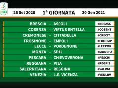 Ecco il calendario della Serie B: 1ª giornata Lecce-Pordenone