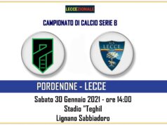 Pordenone-Lecce, il tabellino