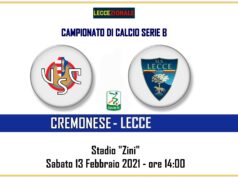 Cremonese-Lecce, il tabellino
