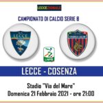 Lecce-Cosenza ORARIO