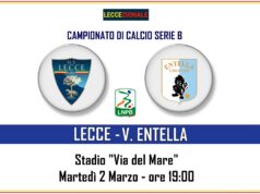 Lecce-Virtus Entella, il tabellino. Pettinari titolare